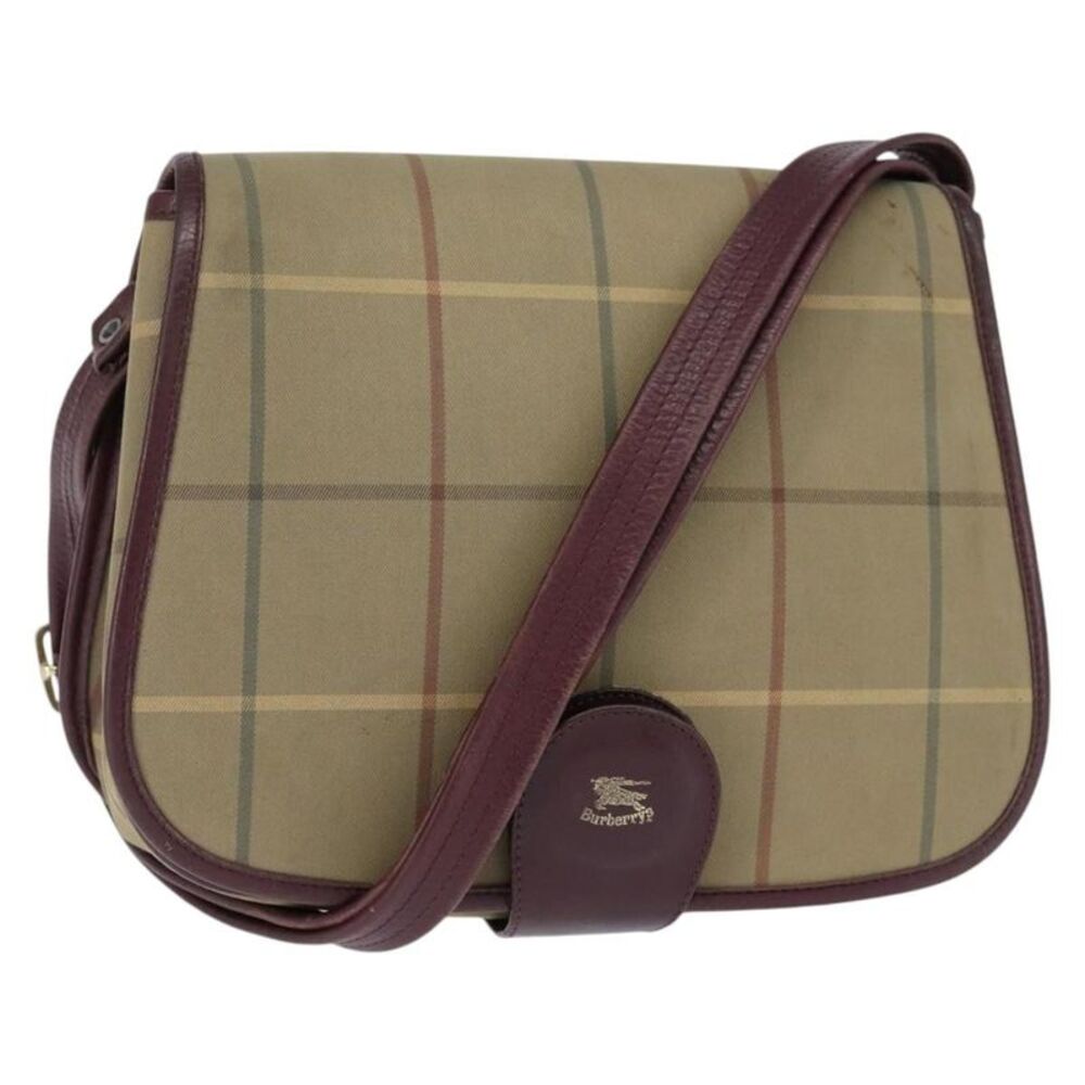Burberry Nova Check Canvas Beige Canvas Shoulder Bag Bag